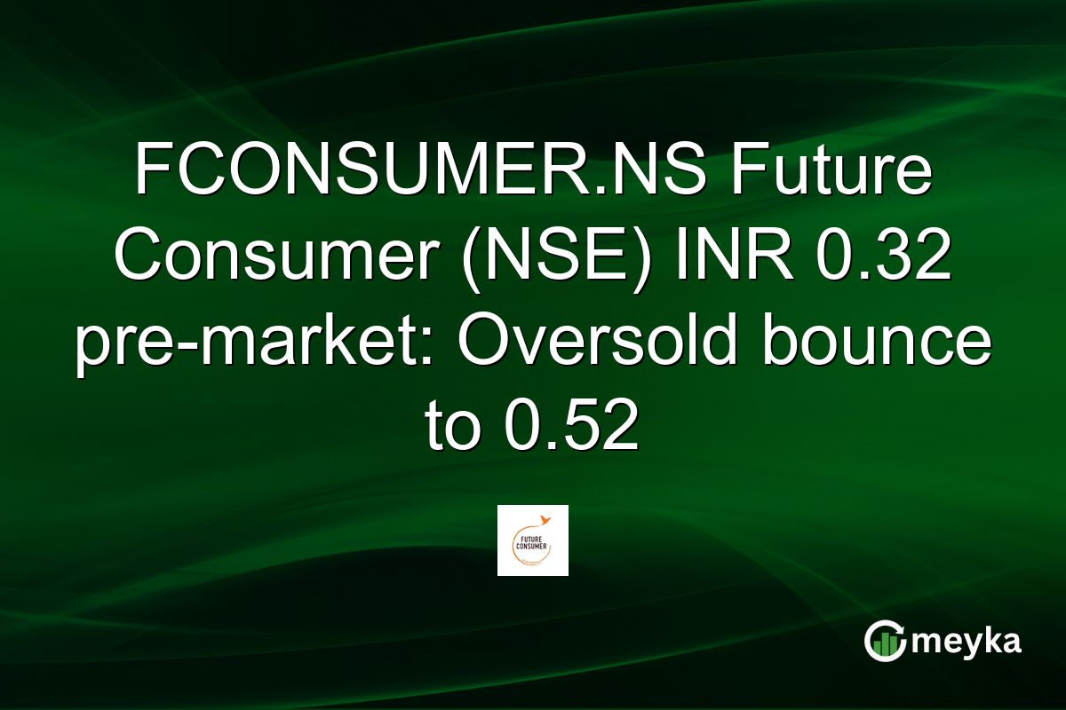 FCONSUMER.NS Future Consumer (NSE) INR 0.32 pre-market: Oversold bounce to 0.52