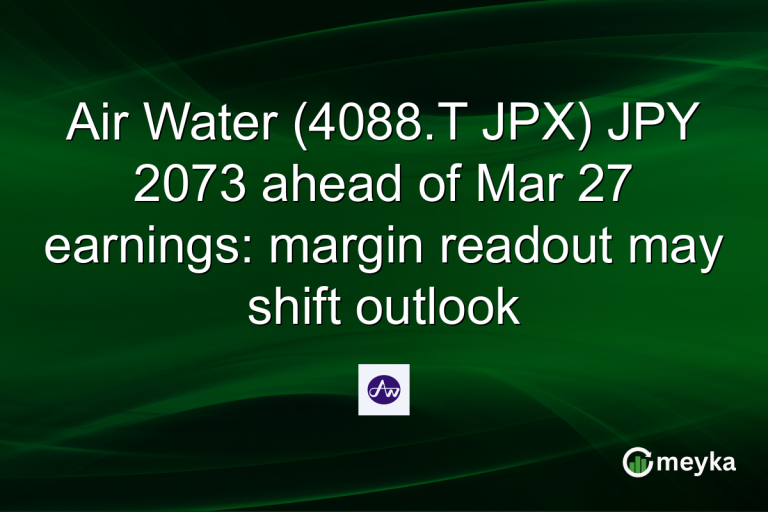 Air Water (4088.T JPX) JPY 2073 ahead of Mar 27 earnings: margin readout may shift outlook