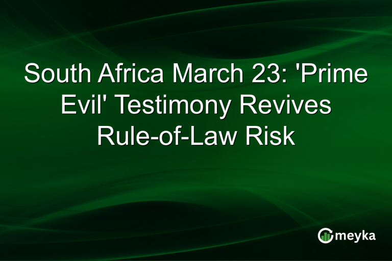 South Africa March 23: 'Prime Evil' Testimony Revives Rule-of-Law Risk
