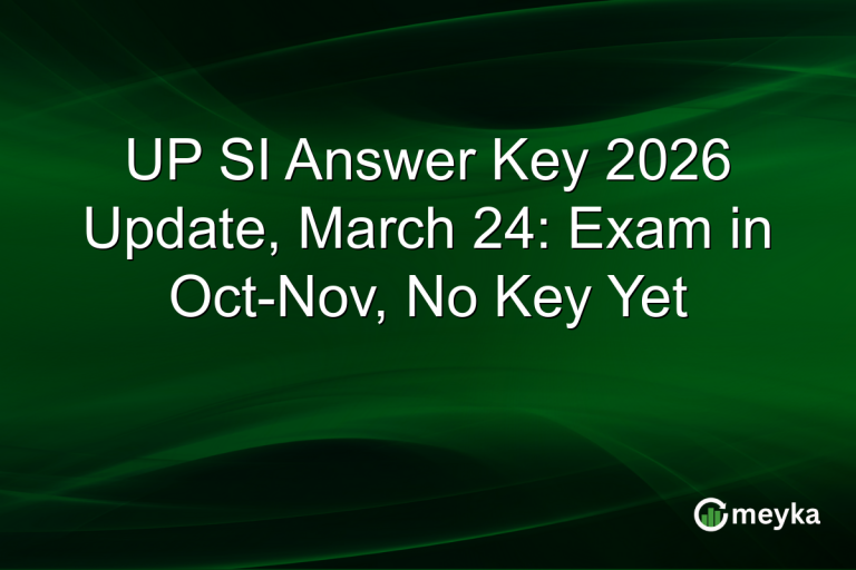 UP SI Answer Key 2026 Update, March 24: Exam in Oct-Nov, No Key Yet