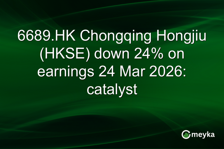 6689.HK Chongqing Hongjiu (HKSE) down 24% on earnings 24 Mar 2026: catalyst