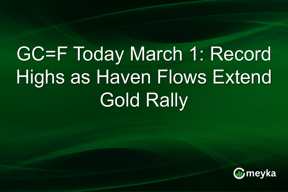 GC=F Today March 1: Record Highs as Haven Flows Extend Gold Rally