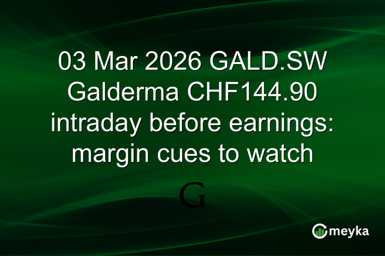 03 Mar 2026 GALD.SW Galderma CHF144.90 intraday before earnings: margin cues to watch