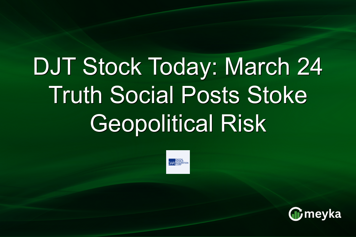 DJT Stock Today: March 24 Truth Social Posts Stoke Geopolitical Risk