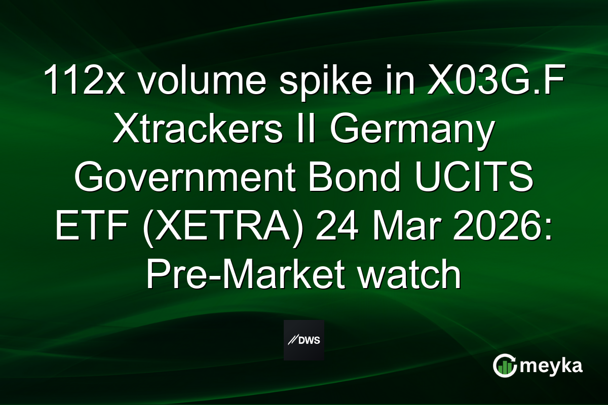 112x volume spike in X03G.F Xtrackers II Germany Government Bond UCITS ETF (XETRA) 24 Mar 2026: Pre-Market watch