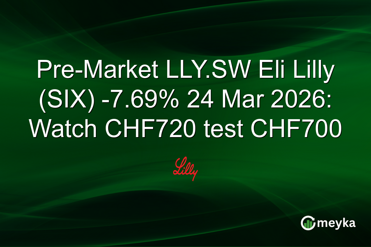 Pre-Market LLY.SW Eli Lilly (SIX) -7.69% 24 Mar 2026: Watch CHF720 test CHF700