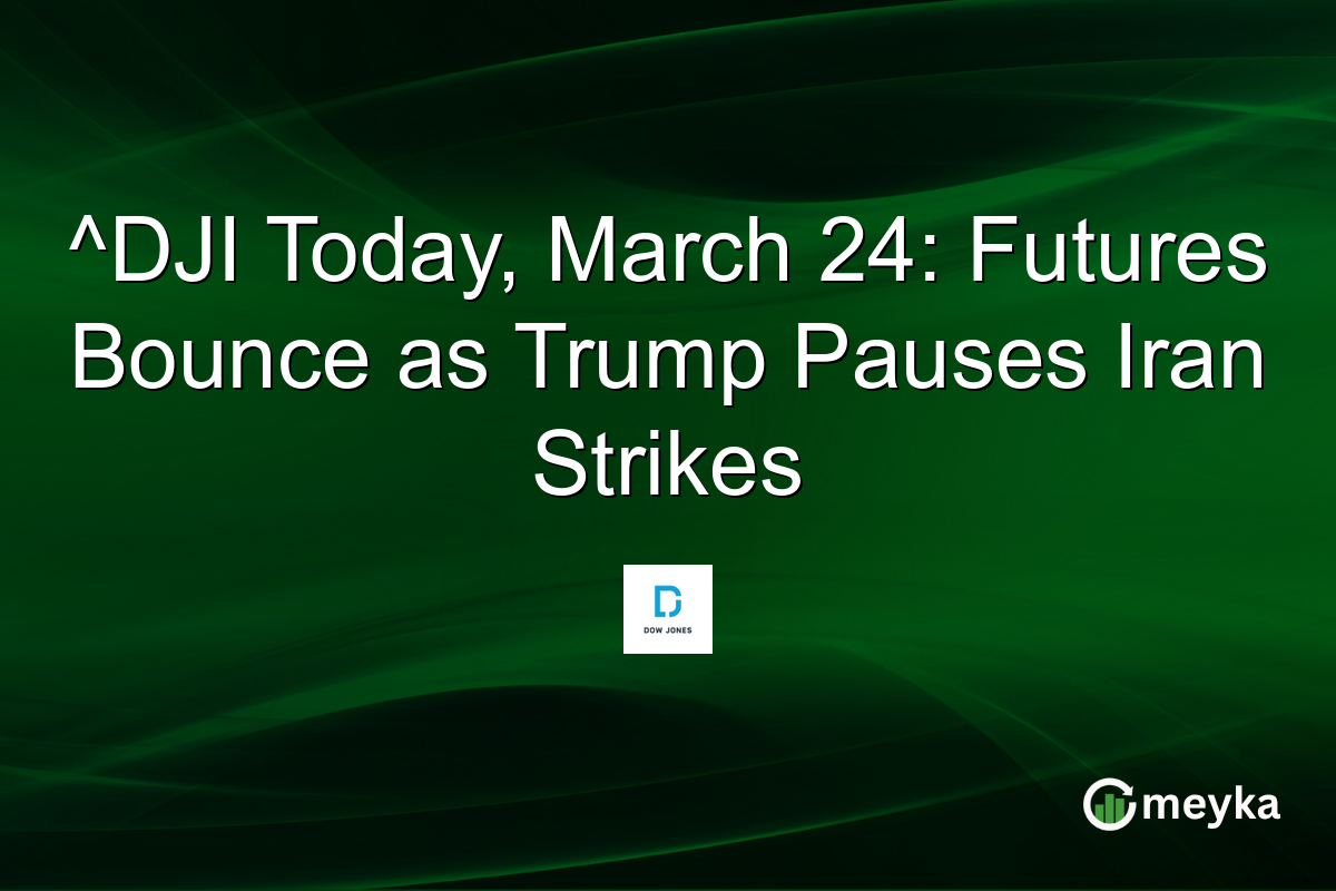 ^DJI Today, March 24: Futures Bounce as Trump Pauses Iran Strikes
