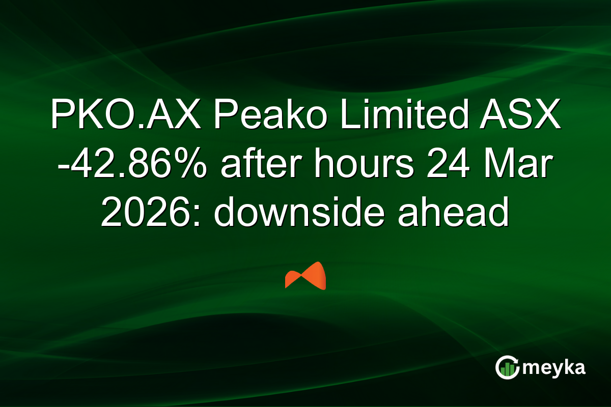 PKO.AX Peako Limited ASX -42.86% after hours 24 Mar 2026: downside ahead