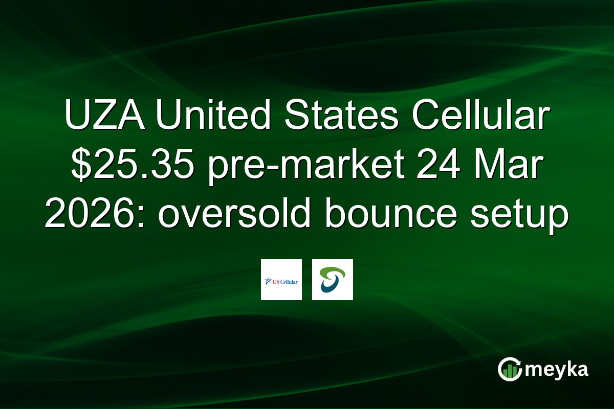 UZA United States Cellular $25.35 pre-market 24 Mar 2026: oversold bounce setup