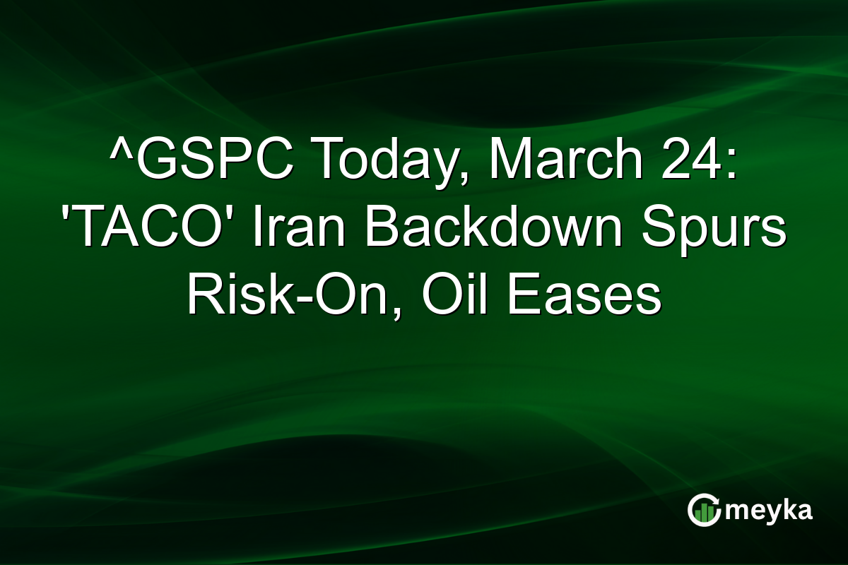 ^GSPC Today, March 24: ‘TACO’ Iran Backdown Spurs Risk-On, Oil Eases