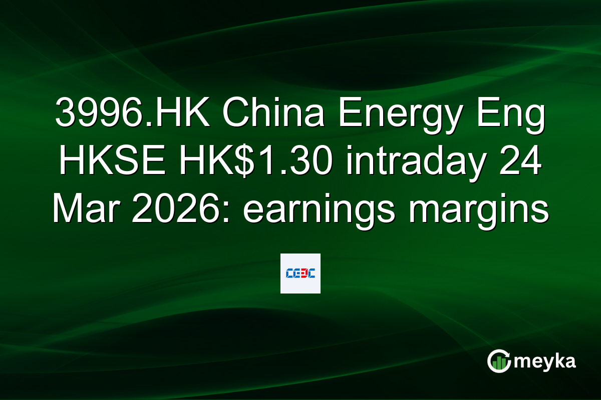 3996.HK China Energy Eng HKSE HK$1.30 intraday 24 Mar 2026: earnings margins