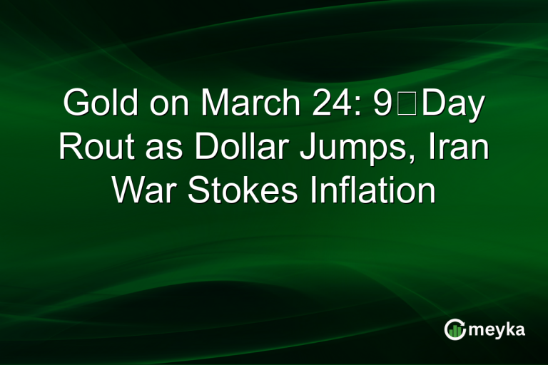 Gold on March 24: 9‑Day Rout as Dollar Jumps, Iran War Stokes Inflation