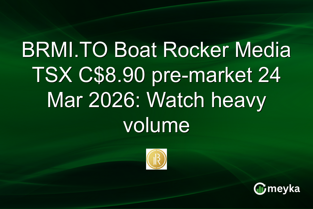 BRMI.TO Boat Rocker Media TSX C$8.90 pre-market 24 Mar 2026: Watch heavy volume