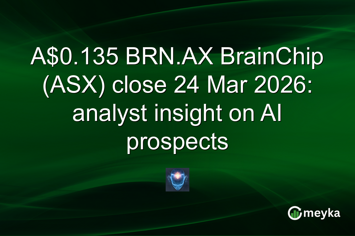 A$0.135 BRN.AX BrainChip (ASX) close 24 Mar 2026: analyst insight on AI prospects