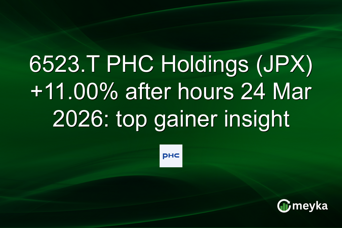 6523.T PHC Holdings (JPX) +11.00% after hours 24 Mar 2026: top gainer insight