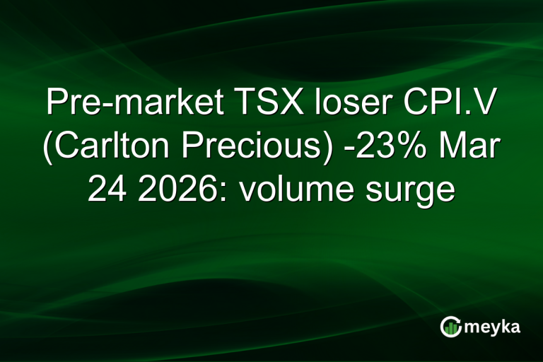 Pre-market TSX loser CPI.V (Carlton Precious) -23% Mar 24 2026: volume surge