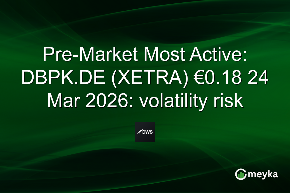 Pre-Market Most Active: DBPK.DE (XETRA) €0.18 24 Mar 2026: volatility risk