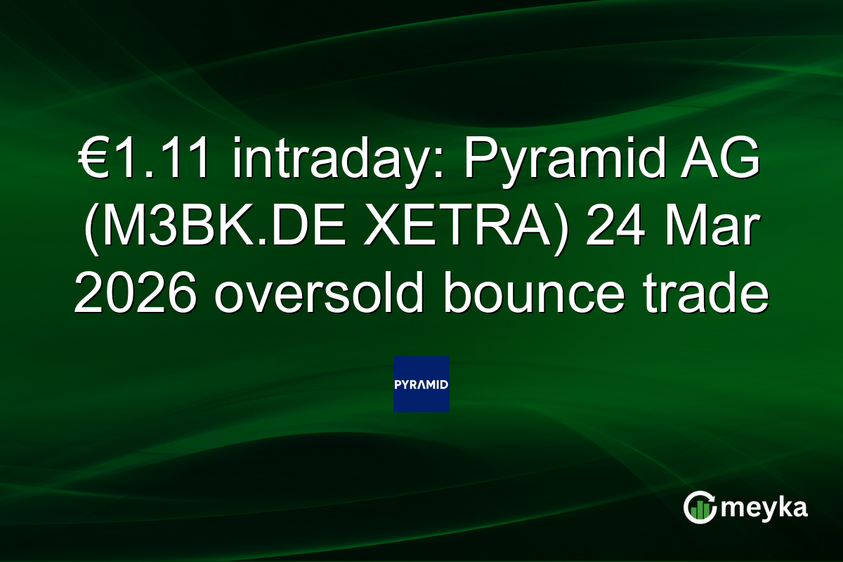 €1.11 intraday: Pyramid AG (M3BK.DE XETRA) 24 Mar 2026 oversold bounce trade