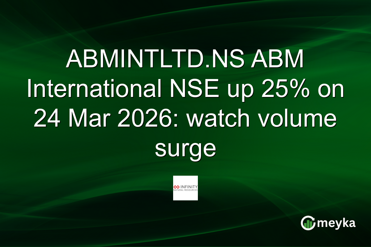 ABMINTLTD.NS ABM International NSE up 25% on 24 Mar 2026: watch volume surge