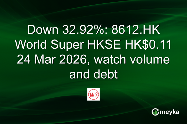 Down 32.92%: 8612.HK World Super HKSE HK$0.11 24 Mar 2026, watch volume and debt
