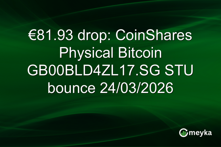 €81.93 drop: CoinShares Physical Bitcoin GB00BLD4ZL17.SG STU bounce 24/03/2026