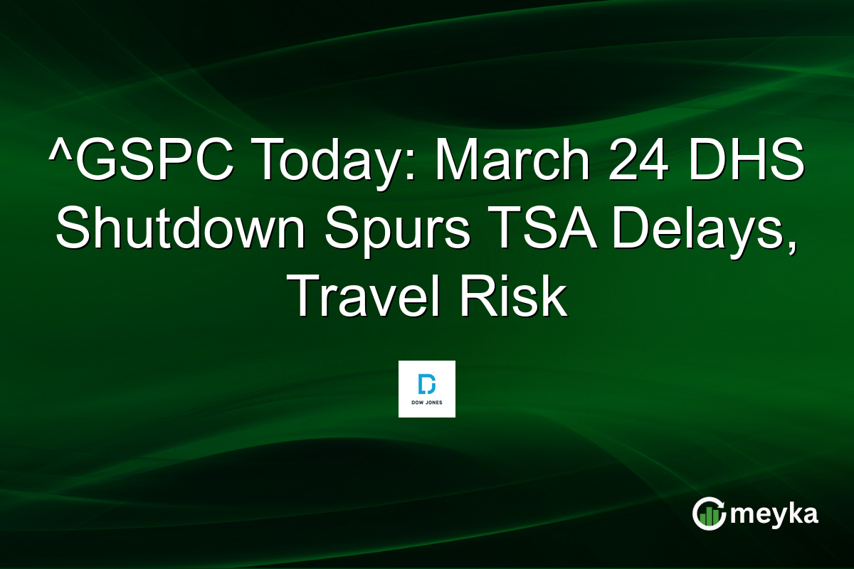 ^GSPC Today: March 24 DHS Shutdown Spurs TSA Delays, Travel Risk