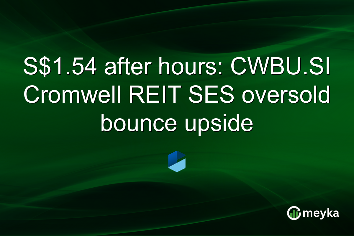 S$1.54 after hours: CWBU.SI Cromwell REIT SES oversold bounce upside