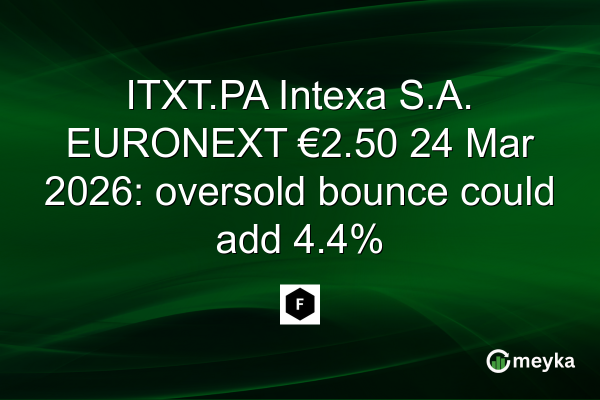 ITXT.PA Intexa S.A. EURONEXT €2.50 24 Mar 2026: oversold bounce could add 4.4%