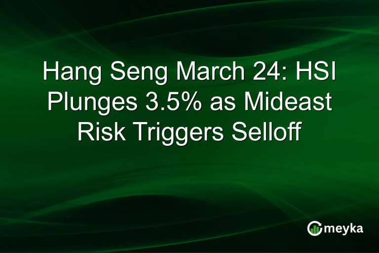 Hang Seng March 24: HSI Plunges 3.5% as Mideast Risk Triggers Selloff