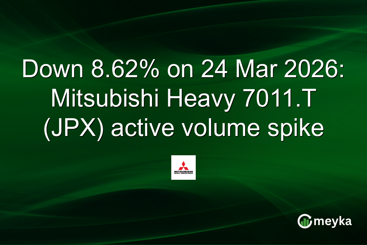 Down 8.62% on 24 Mar 2026: Mitsubishi Heavy 7011.T (JPX) active volume spike