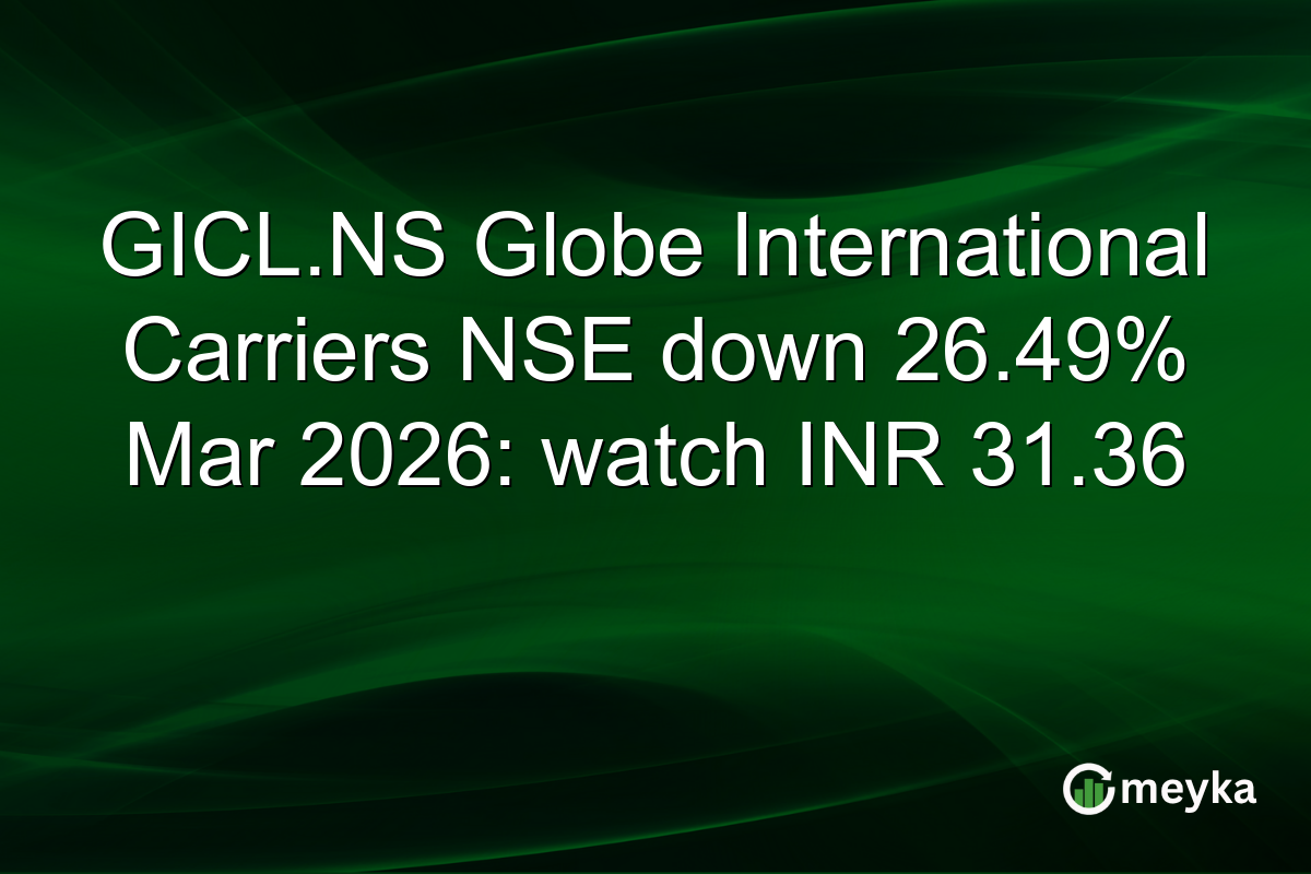 GICL.NS Globe International Carriers NSE down 26.49% Mar 2026: watch INR 31.36