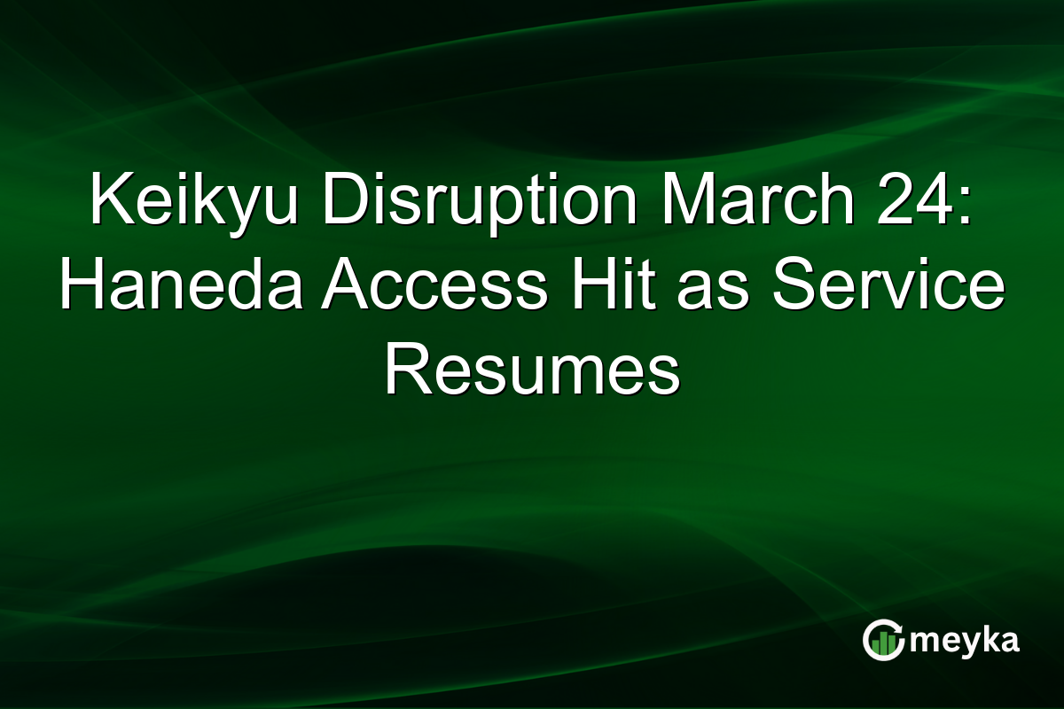 Keikyu Disruption March 24: Haneda Access Hit as Service Resumes