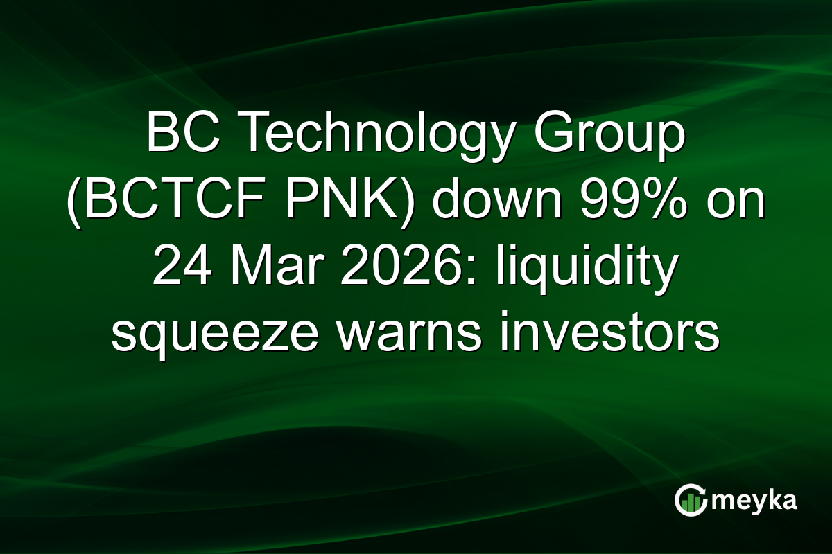 BC Technology Group (BCTCF PNK) down 99% on 24 Mar 2026: liquidity squeeze warns investors