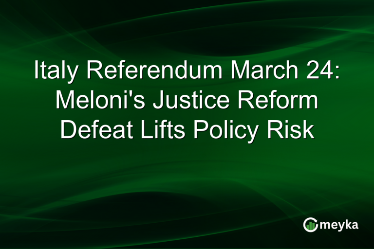 Italy Referendum March 24: Meloni's Justice Reform Defeat Lifts Policy Risk