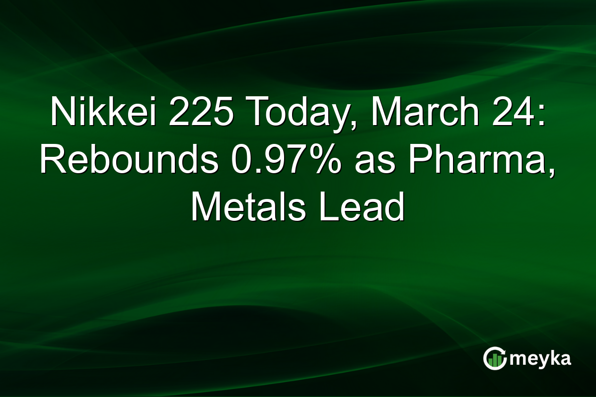 Nikkei 225 Today, March 24: Rebounds 0.97% as Pharma, Metals Lead