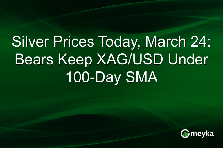 Silver Prices Today, March 24: Bears Keep XAG/USD Under 100-Day SMA