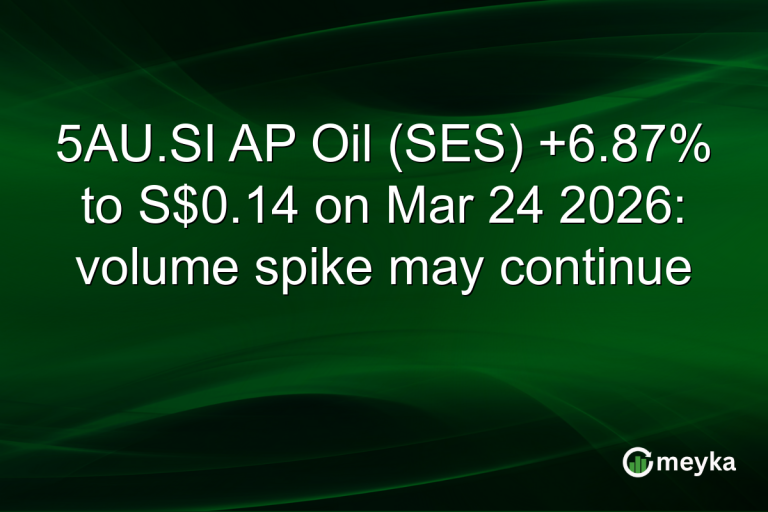 5AU.SI AP Oil (SES) +6.87% to S$0.14 on Mar 24 2026: volume spike may continue