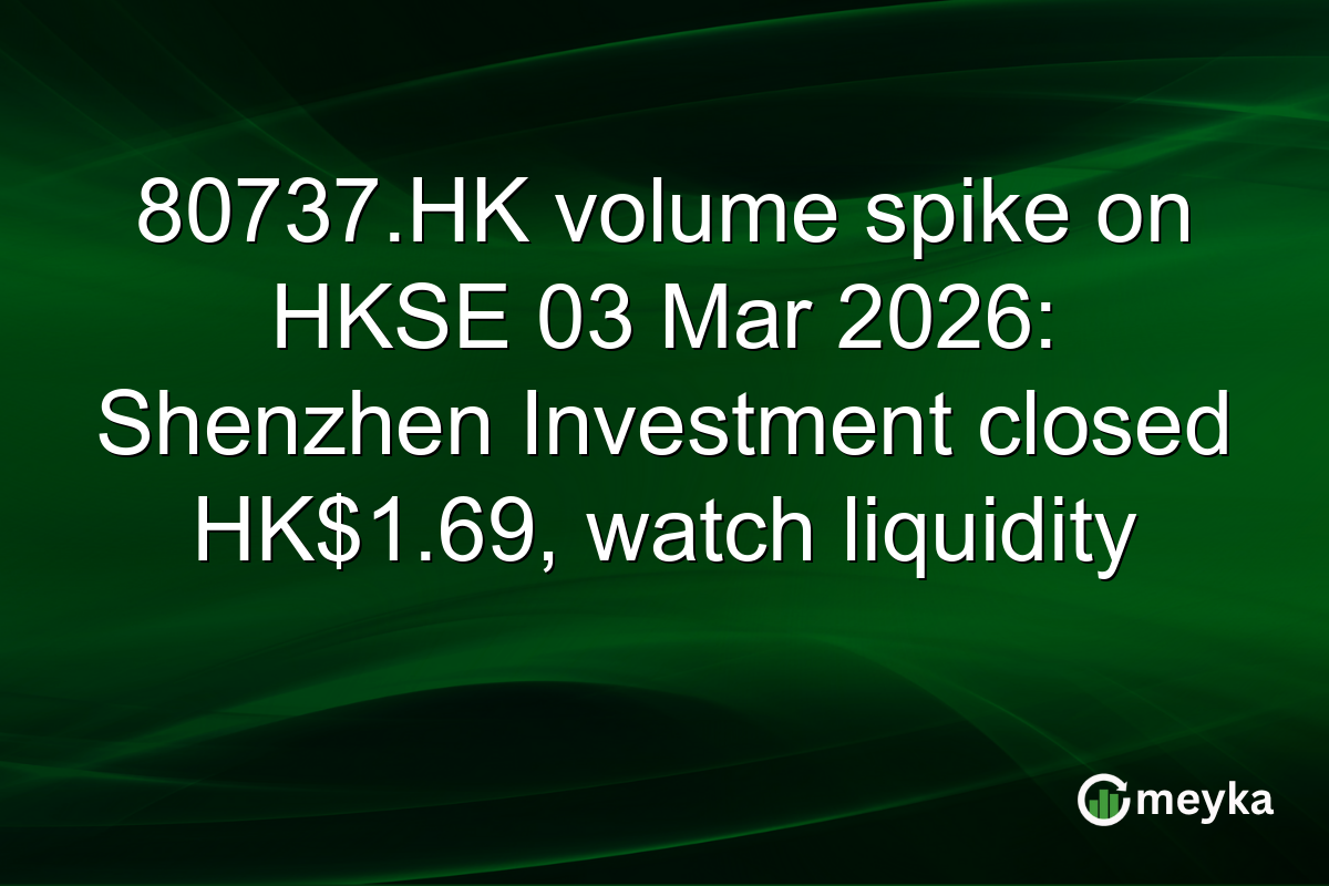 80737.HK volume spike on HKSE 03 Mar 2026: Shenzhen Investment closed HK$1.69, watch liquidity