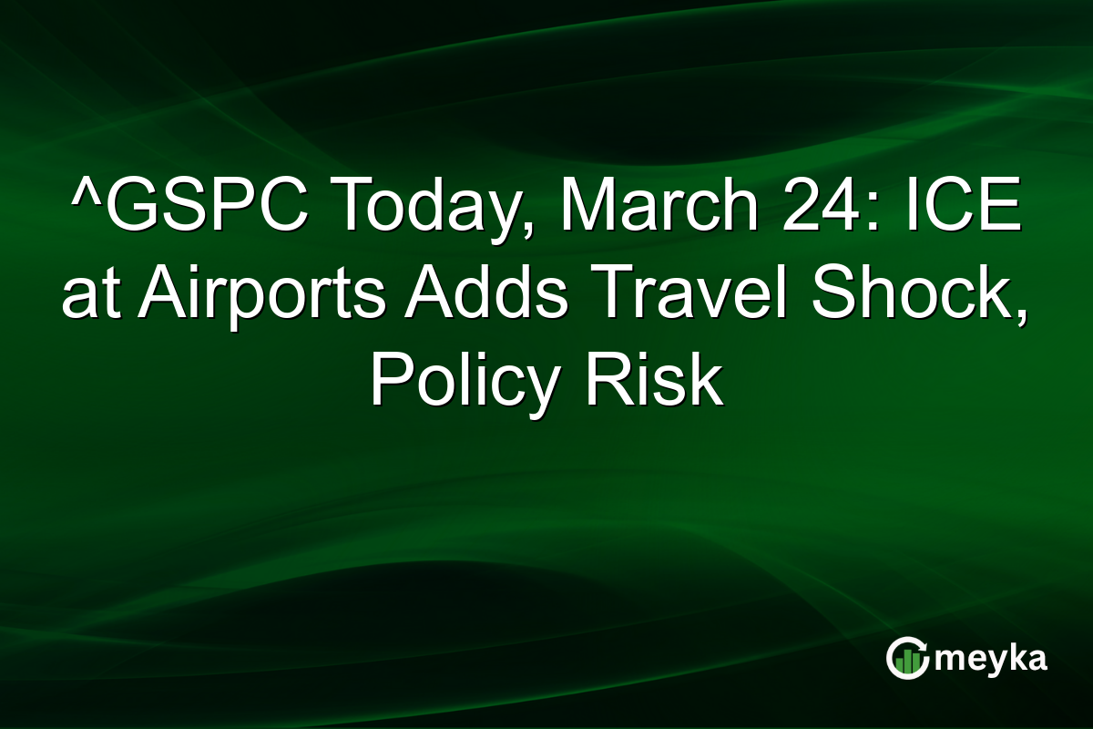 ^GSPC Today, March 24: ICE at Airports Adds Travel Shock, Policy Risk