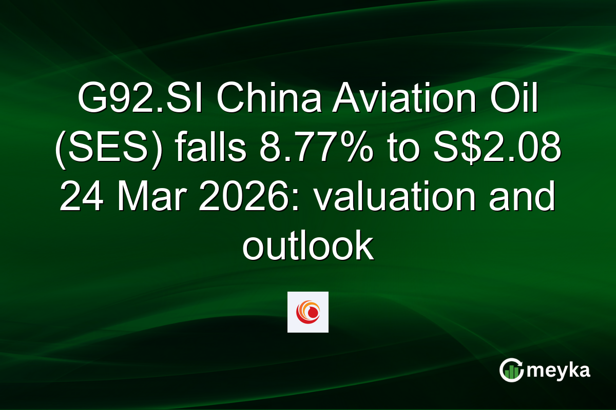G92.SI China Aviation Oil (SES) falls 8.77% to S$2.08 24 Mar 2026: valuation and outlook