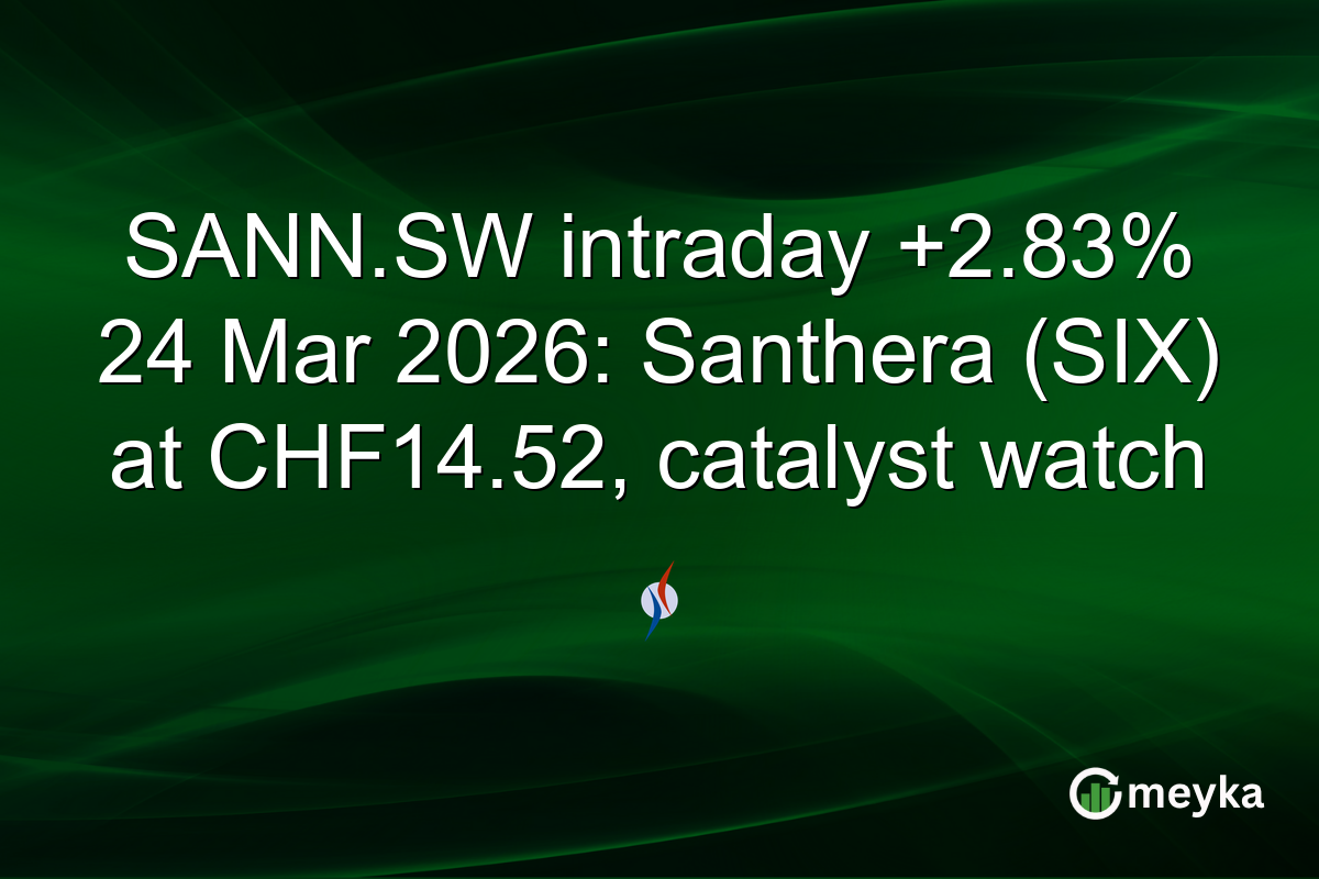 SANN.SW intraday +2.83% 24 Mar 2026: Santhera (SIX) at CHF14.52, catalyst watch
