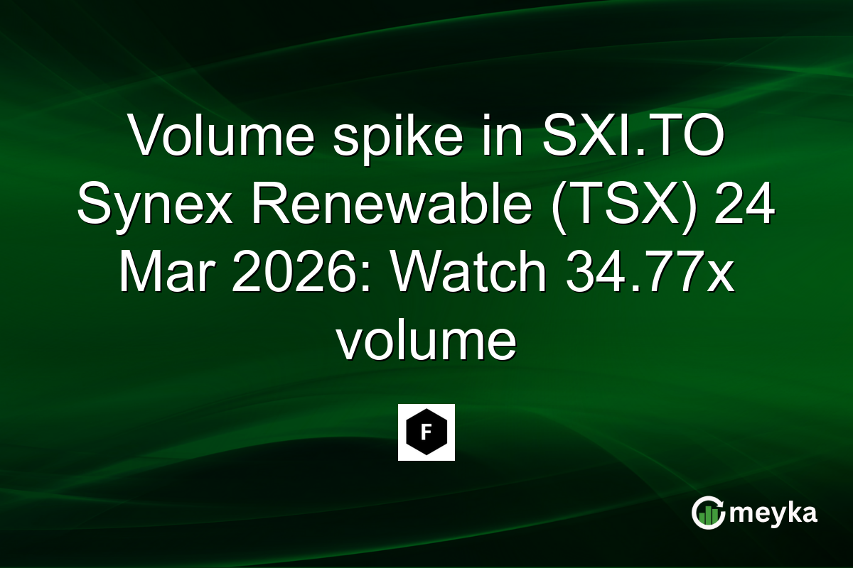 Volume spike in SXI.TO Synex Renewable (TSX) 24 Mar 2026: Watch 34.77x volume