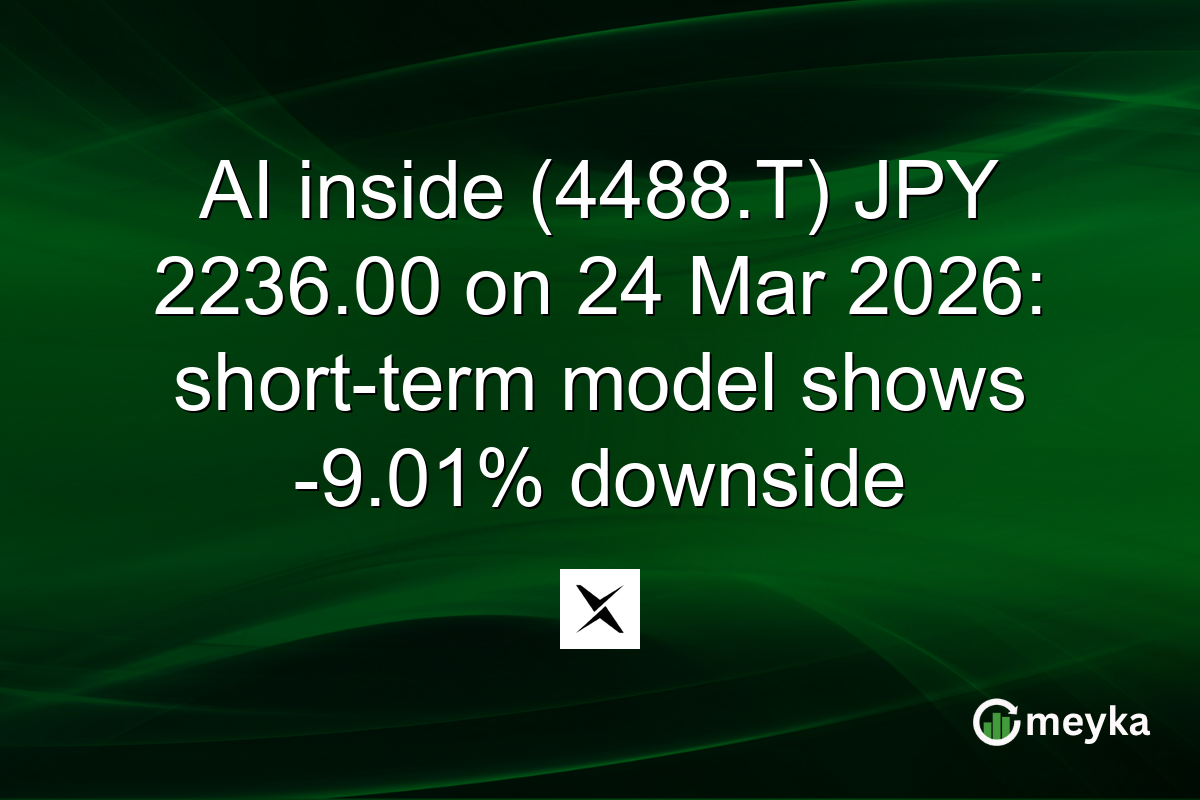 AI inside (4488.T) JPY 2236.00 on 24 Mar 2026: short-term model shows -9.01% downside