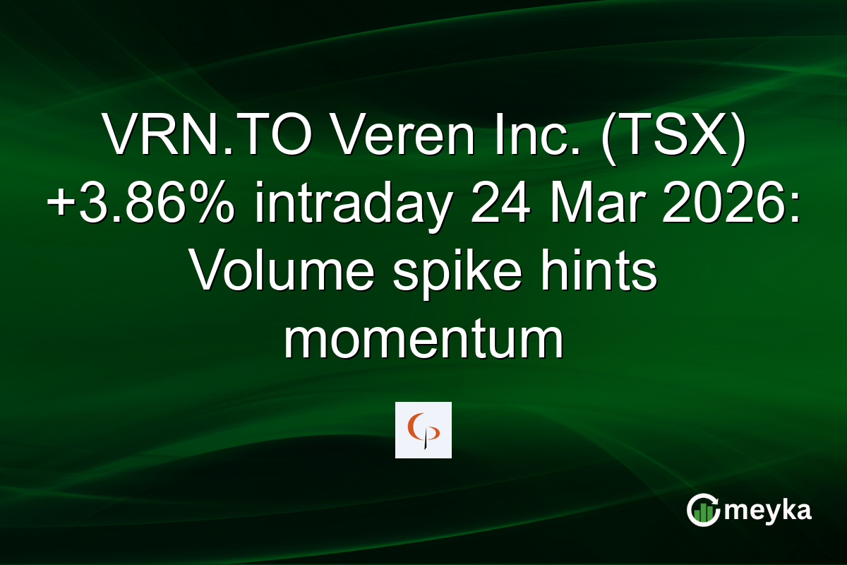 VRN.TO Veren Inc. (TSX) +3.86% intraday 24 Mar 2026: Volume spike hints momentum