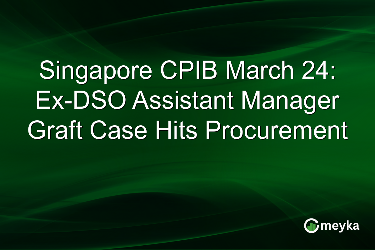 Singapore CPIB March 24: Ex-DSO Assistant Manager Graft Case Hits Procurement