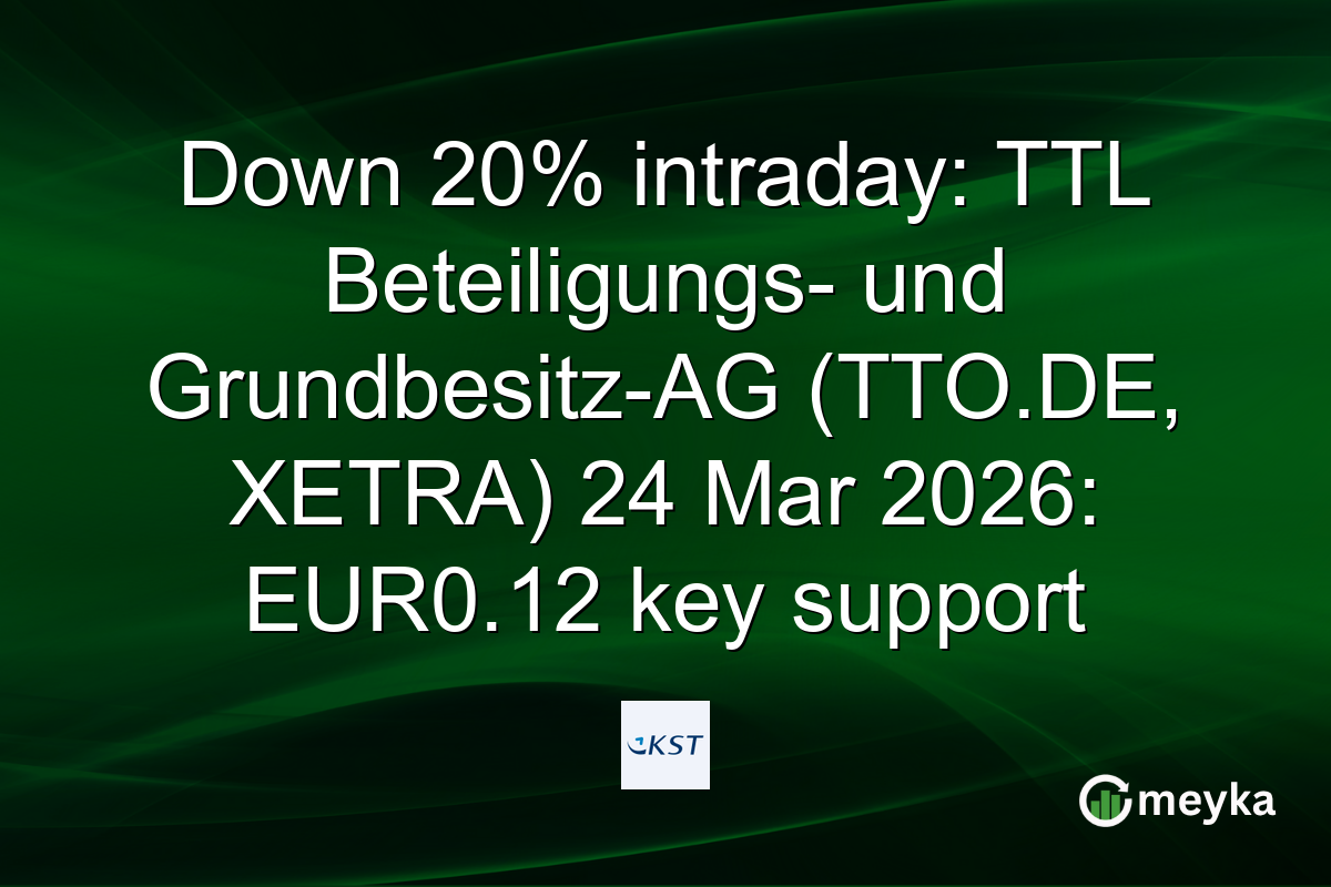 Down 20% intraday: TTL Beteiligungs- und Grundbesitz-AG (TTO.DE, XETRA) 24 Mar 2026: EUR0.12 key support