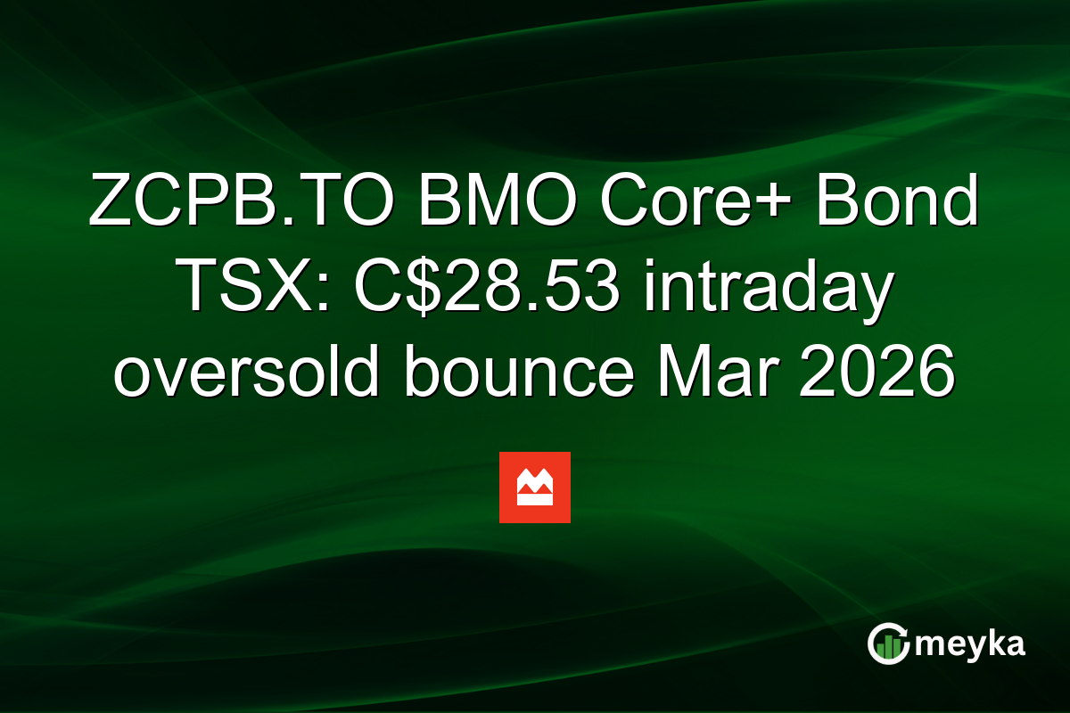 ZCPB.TO BMO Core+ Bond TSX: C$28.53 intraday oversold bounce Mar 2026