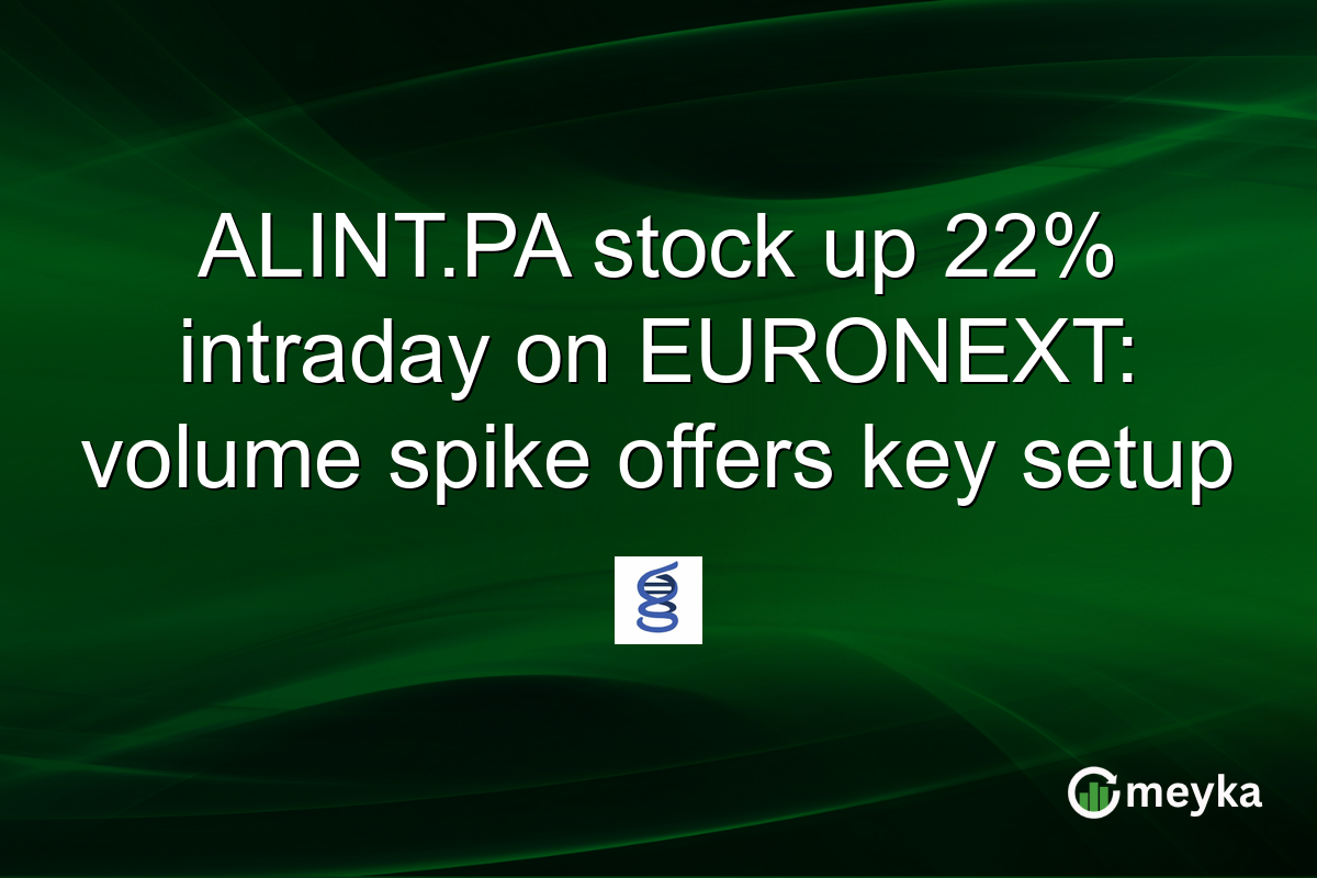 ALINT.PA stock up 22% intraday on EURONEXT: volume spike offers key setup