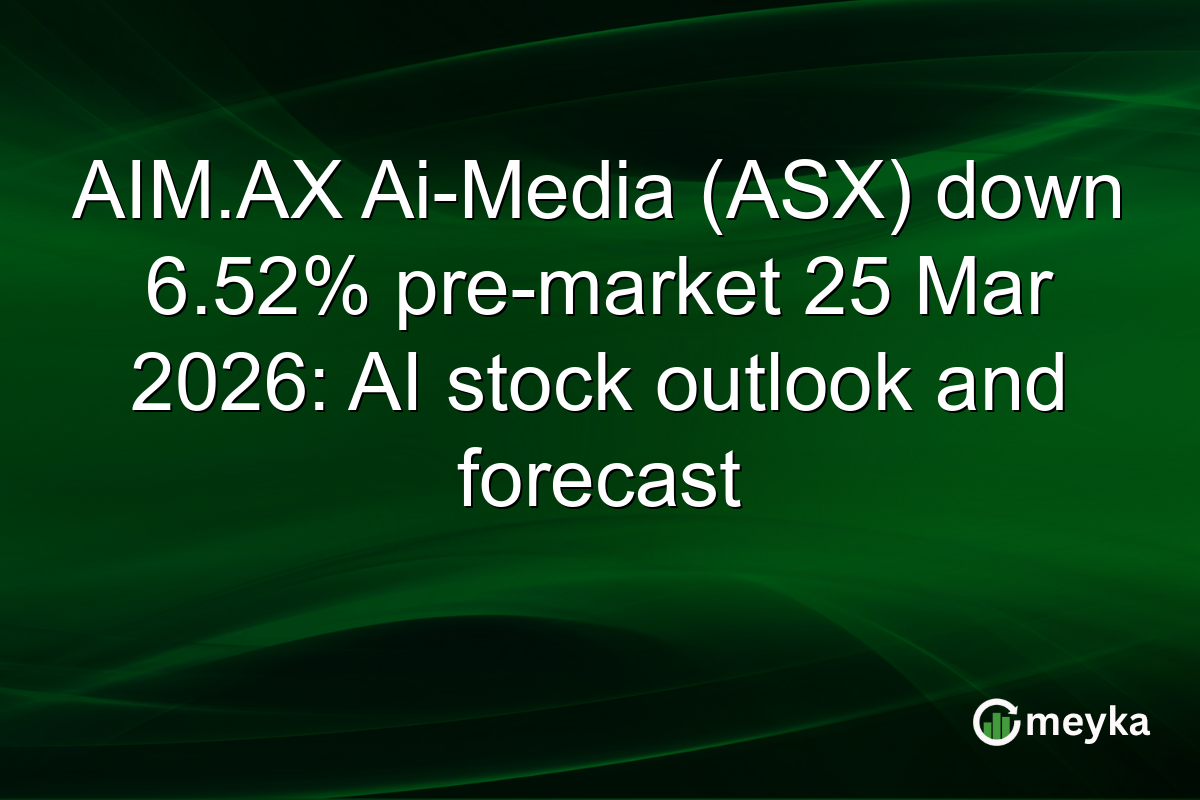 AIM.AX Ai-Media (ASX) down 6.52% pre-market 25 Mar 2026: AI stock outlook and forecast