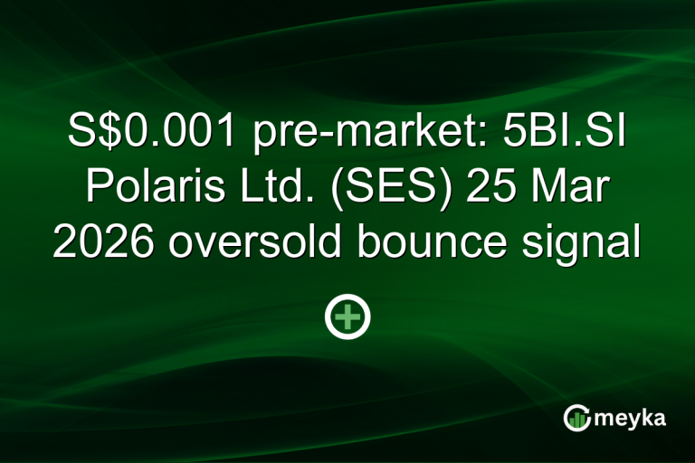 S$0.001 pre-market: 5BI.SI Polaris Ltd. (SES) 25 Mar 2026 oversold bounce signal